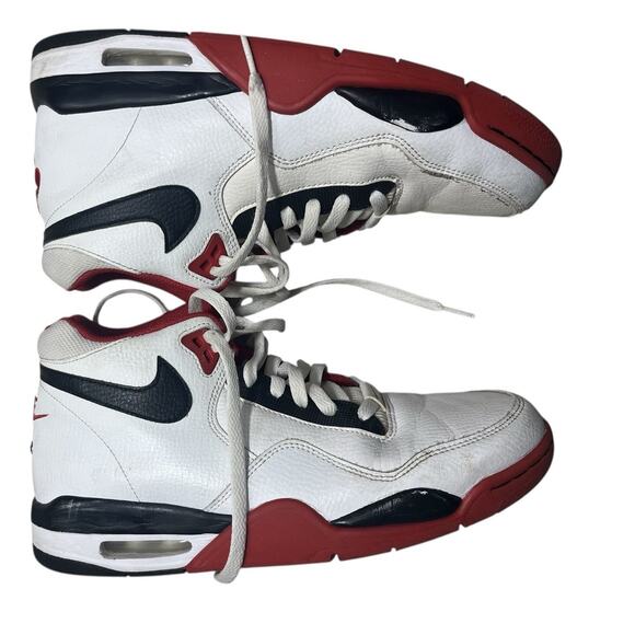 Nike Air Flight Legacy Men’s 8.5 Legacy White Red Sneakers High Tops Streetwear - Picture 3 of 12